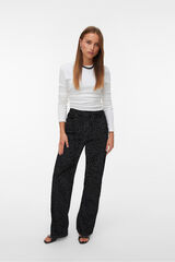 Vero Moda Vaquero animal print pernera ancha Negro