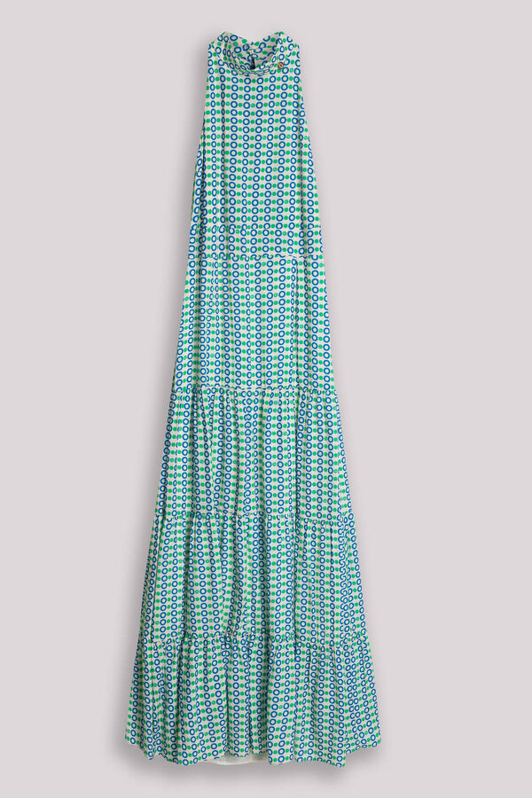 Dolores Promesas Vestido longo Flora Azul