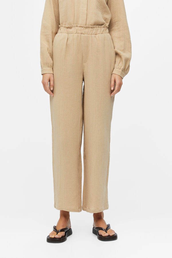 Cortefiel Pantalón ancho Beige