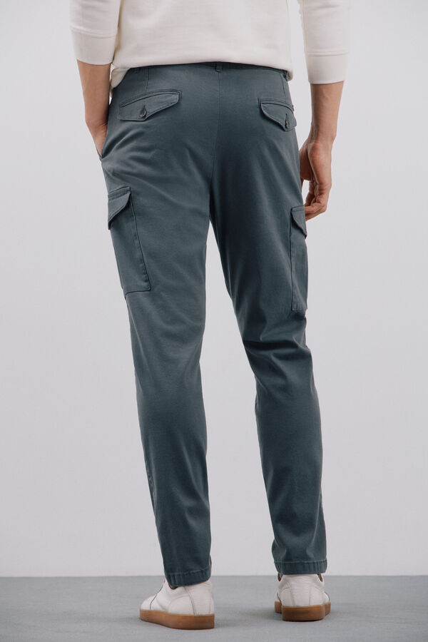 Cortefiel Pantal&oacute;n cargo tapered fit Gris