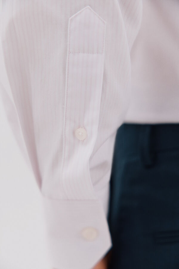 Cortefiel Camisa vestir rayas f&aacute;cil plancha Rosa