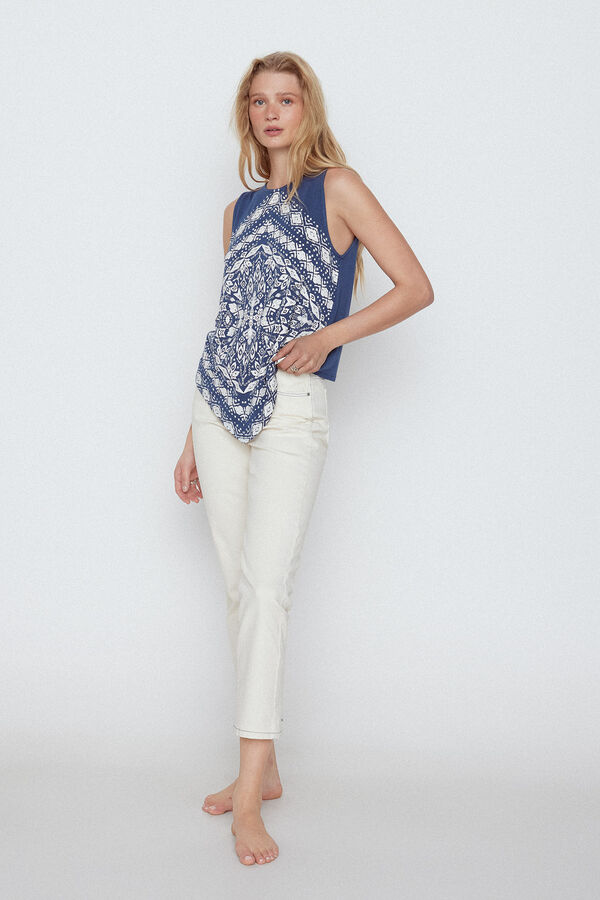 Slowlove T-shirt bandana Azul