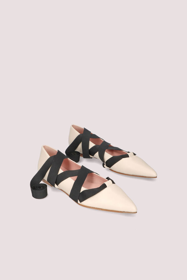 Pretty Ballerinas Bailarina acordonada Marfil