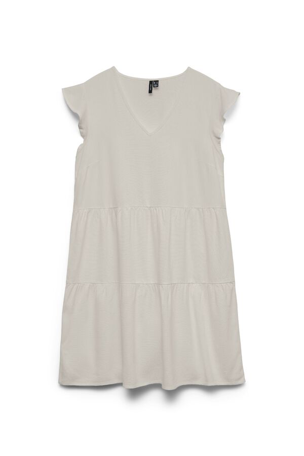 Vero Moda Vestido curto em linho Tostado