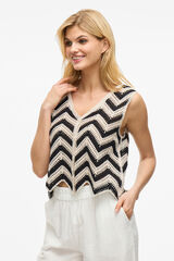 Vila Top de malha colete Cinzento