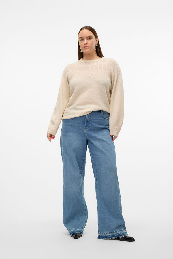 Vero Moda Curve Su&eacute;ter grego tamanho grande  Cinzento