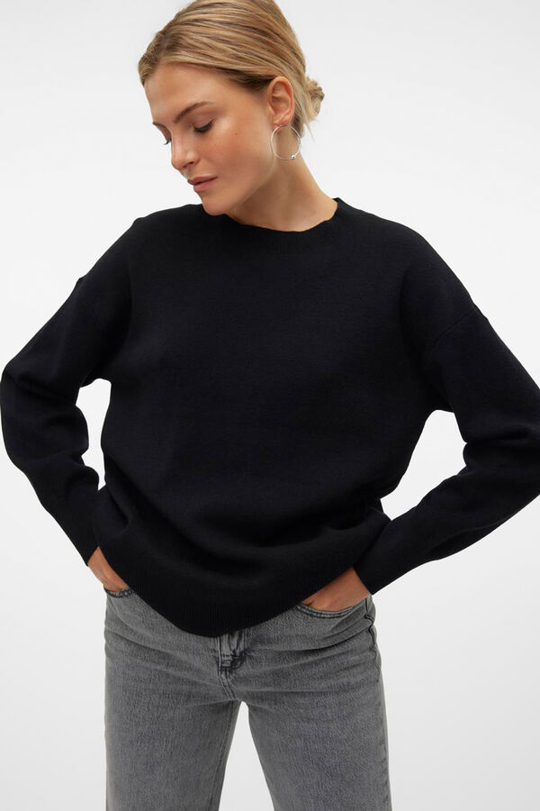 Vero Moda Jersey largo de mujer de tejido suave Negro