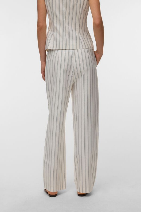 Vero Moda Cal&ccedil;a comprida estampada Branco