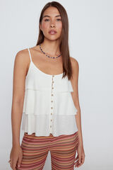 Slowlove Top tirantes estructura Marfil