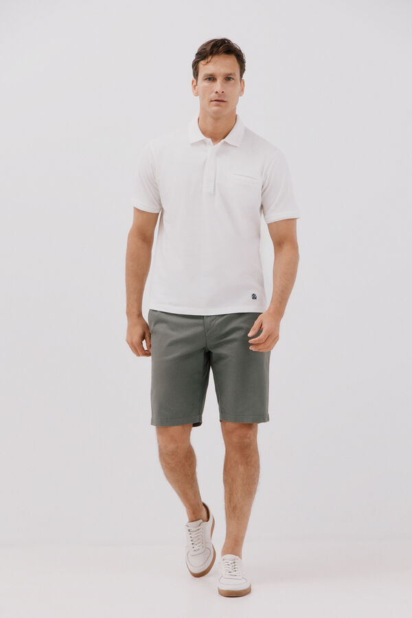 Cortefiel polo cuello estructura Blanco