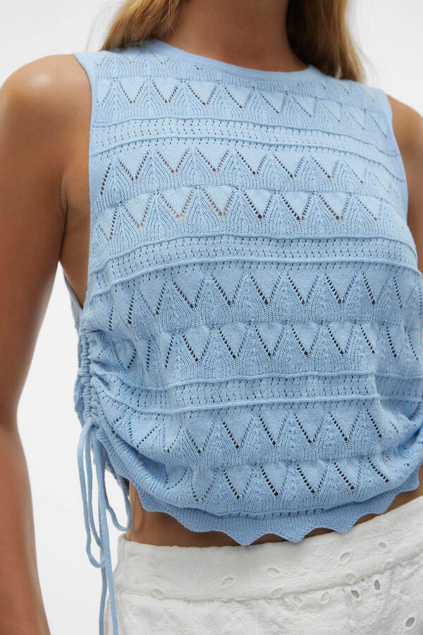 Vero Moda Top de punto sin mangas Azul