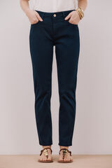 Cortefiel Cal&ccedil;a skinny cropped colorida Azul