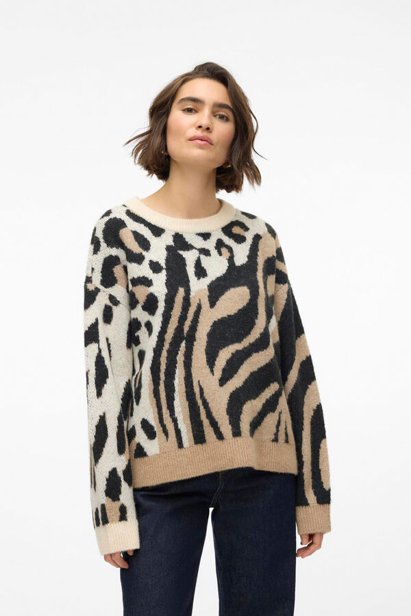 Vero Moda Jersey animal print Gris