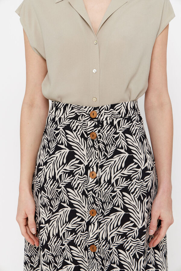 Cortefiel Saia capa midi Tostado