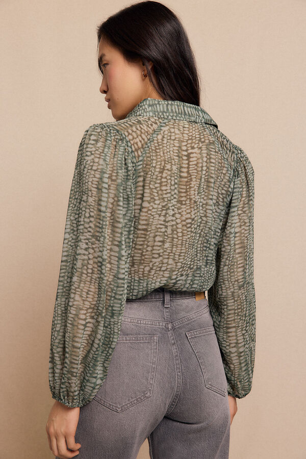 Slowlove Camisa estampada Verde