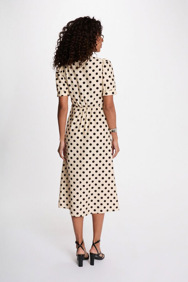 Morgan Vestido midi con mangas abullonadas Multicolor