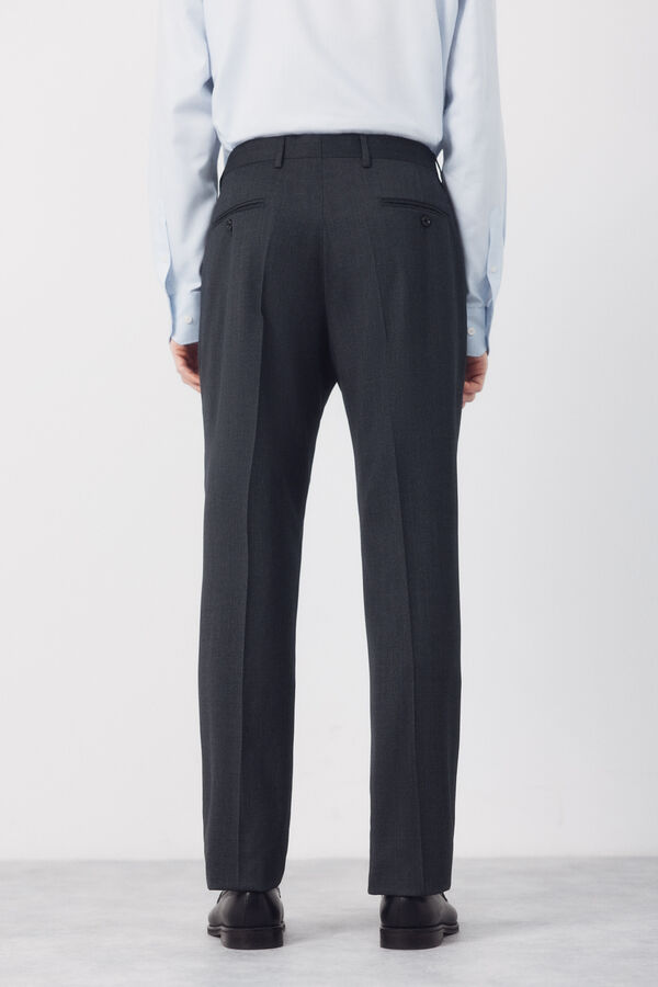 Cortefiel Pantal&oacute;n de traje liso COOLMAX&reg; Gris oscuro