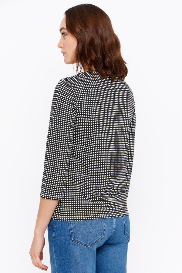 Cortefiel T-shirt b&aacute;sica bot&otilde;es Impress&atilde;o