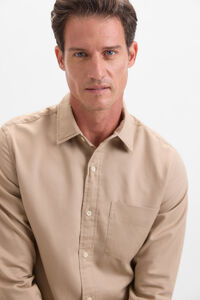 Cortefiel Camisa lisa de gabardina