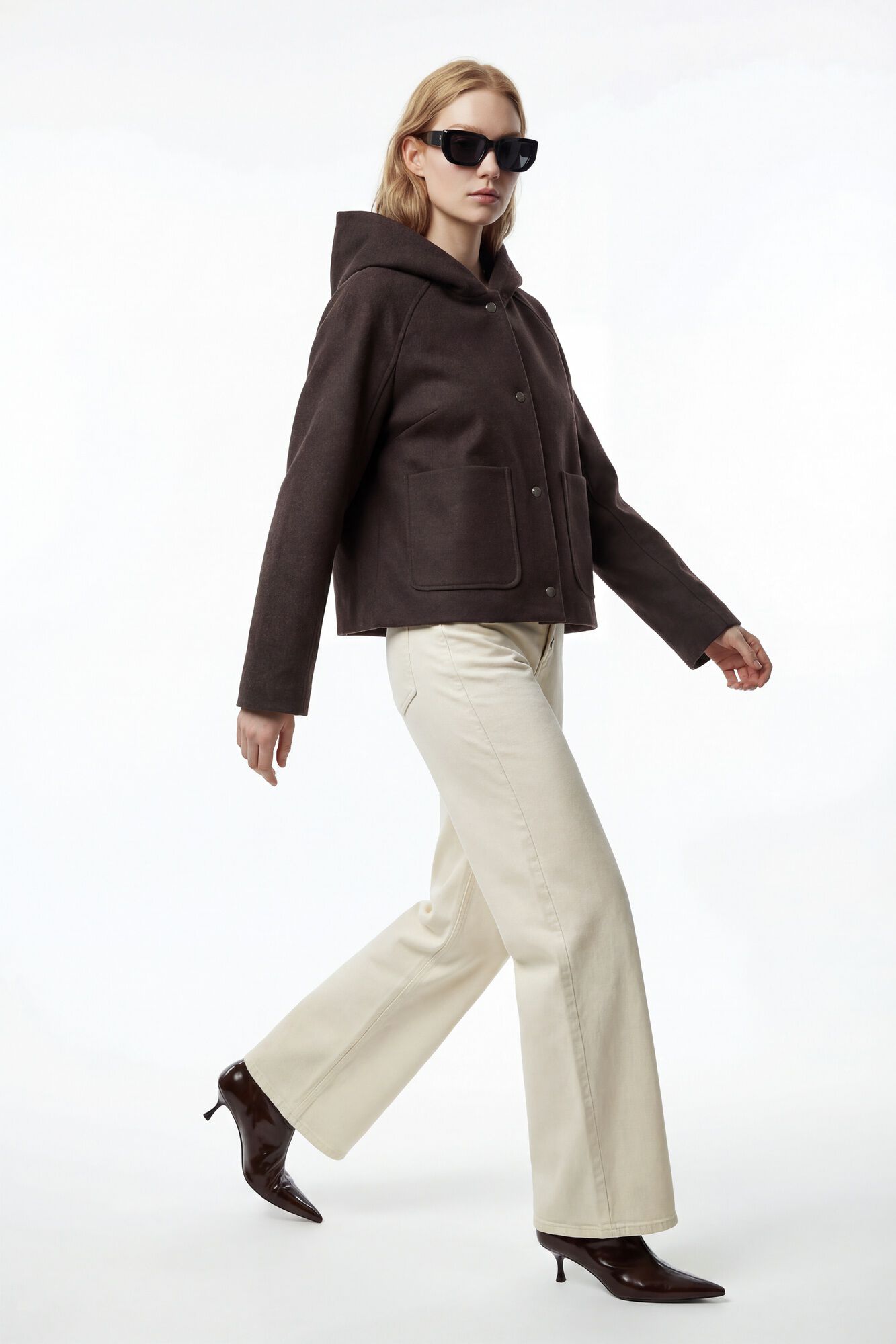 Vero Moda Abrigo corto de pa&ntilde;o