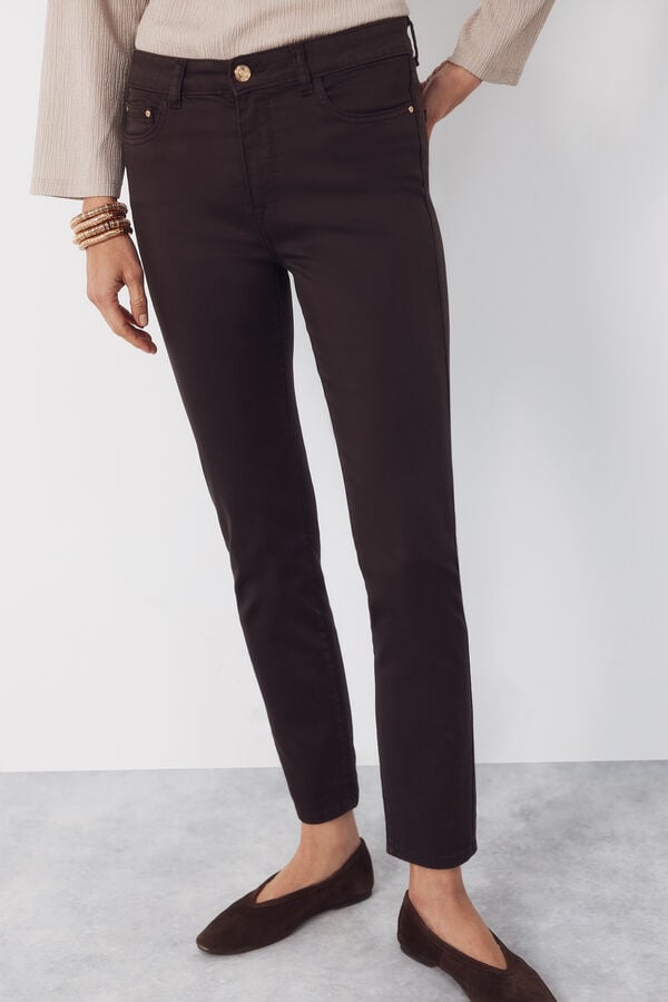 Cortefiel Jeans Sensational Skinny color Castanho