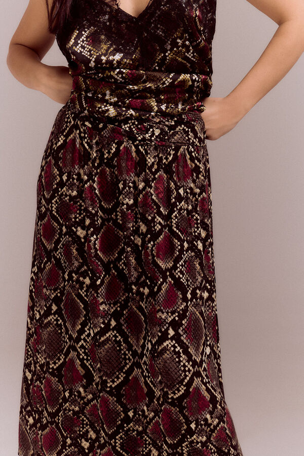 Slowlove Falda larga estampada Multicolor