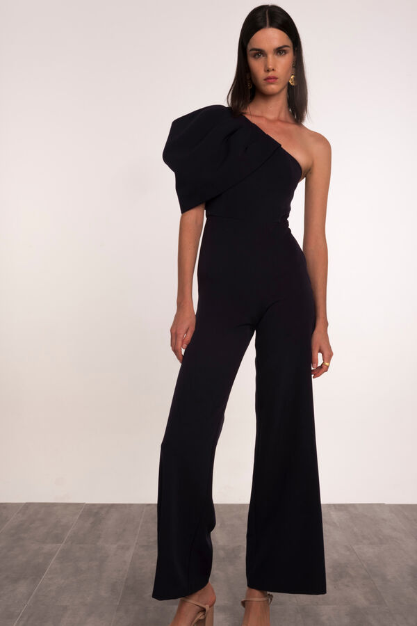 Dolores Promesas Mono asim&eacute;trico con drapeado Negro