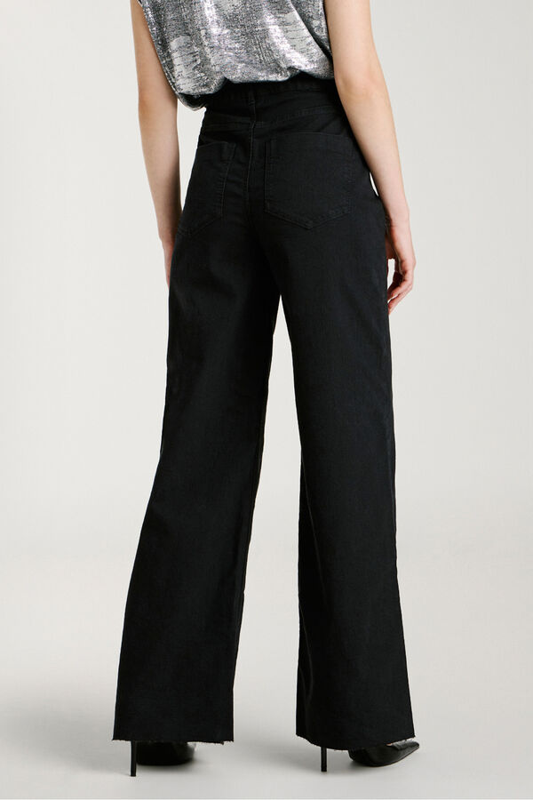 Vila Pantal&oacute;n vaquero ancho Negro