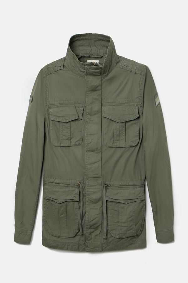 Silbon Chaqueta militar garment dye Verde