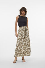 Vero Moda Saia midi flu&iacute;da Castanho