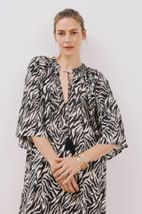 Cortefiel Cafet&atilde; comprido estampado Impress&atilde;o