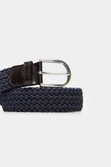 Cortefiel Cintur&oacute;n trenzado elastico Azul marino