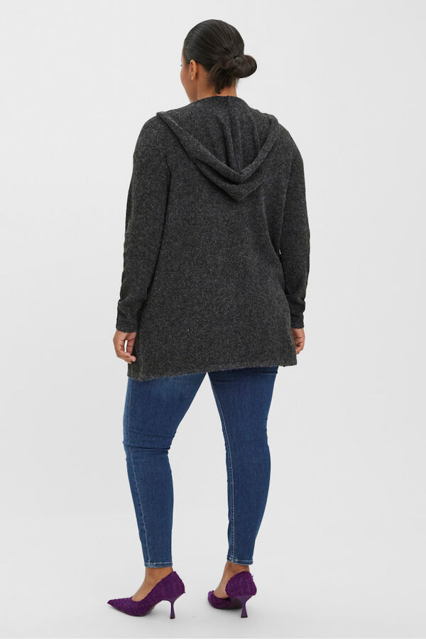Vero Moda Curve C&aacute;rdigan con capucha talla grande Negro