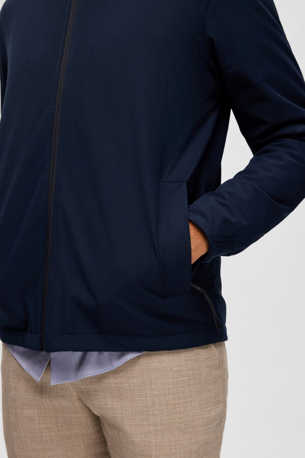 Selected Casaco curto imperme&aacute;vel 100% sustent&aacute;vel Cinzento