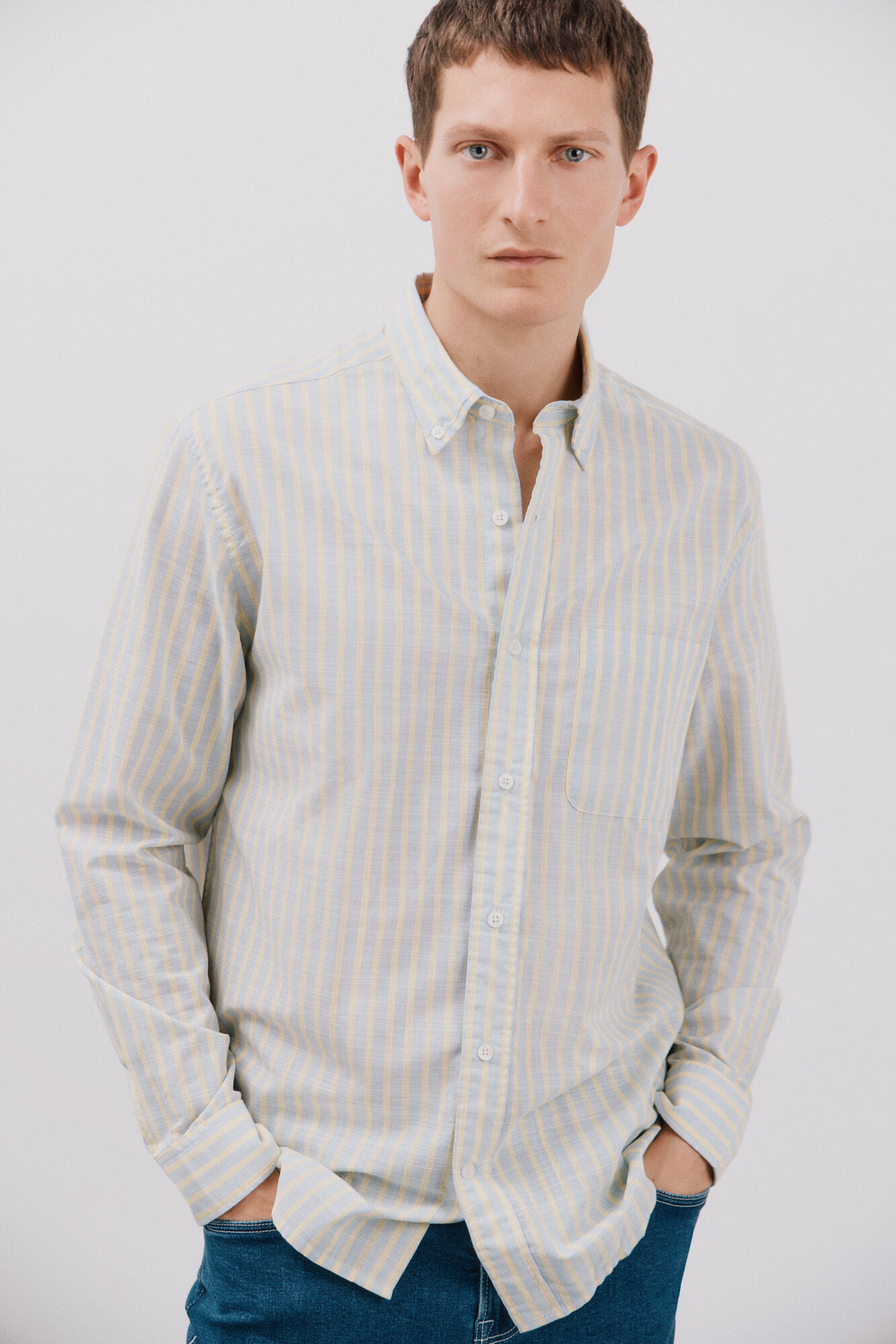 Cortefiel Camisa riscas em chamas