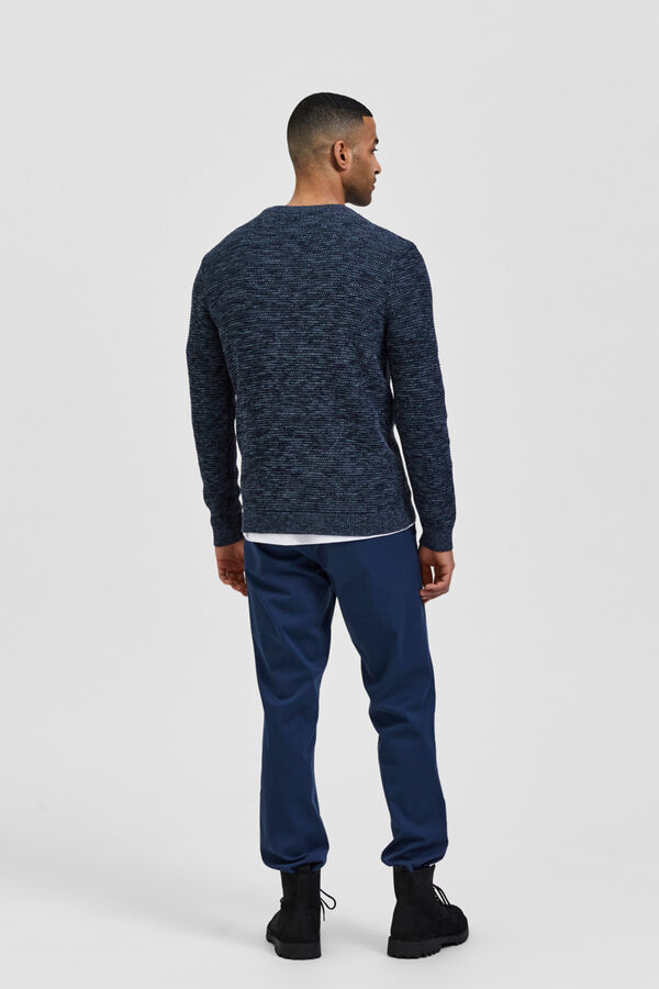 Selected Jersey de punto cuello redondo Azul