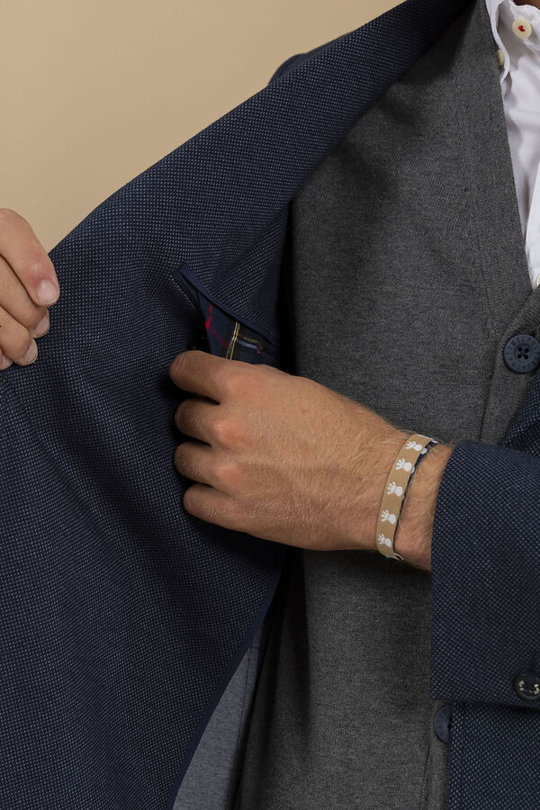 elPulpo Americana jersey microdibujo Azul marino