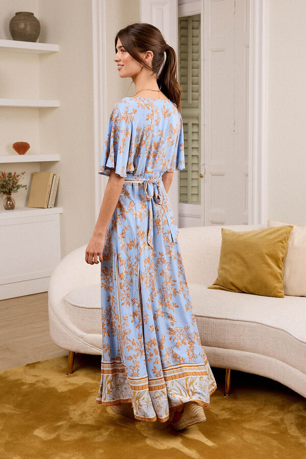 Pol&iacute;n Et Moi Vestido floral Mogori Azul