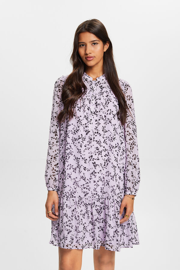 Esprit Vestido curto sustent&aacute;vel estampado floral Roxo