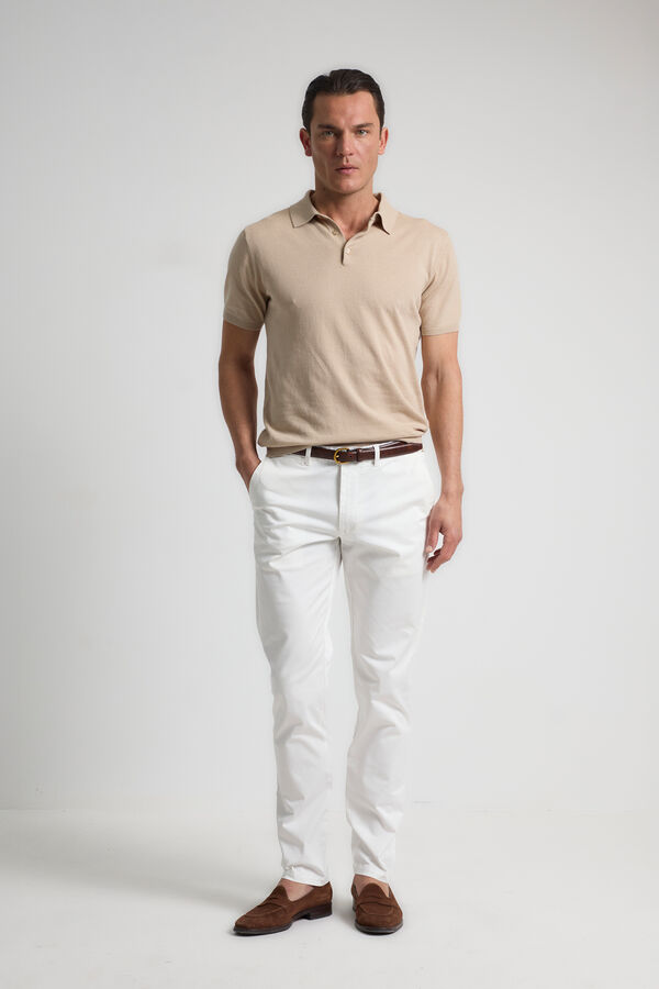 PuroEGO Chinos algod&atilde;o Ecru