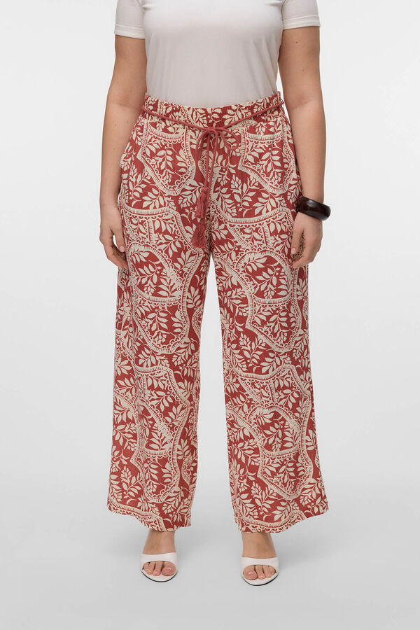 Vero Moda Curve Saia midi estampada plus size Vermelho