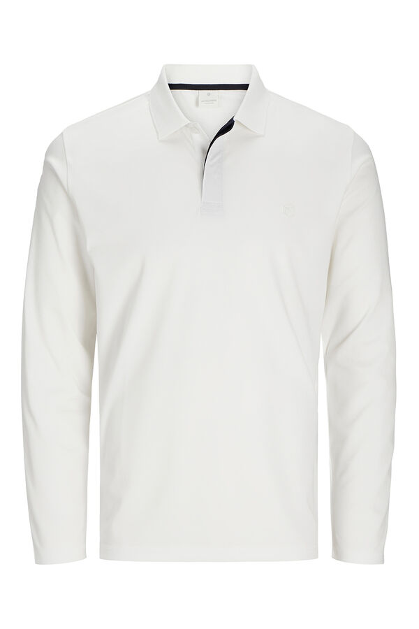 Jack & Jones Polo cl&aacute;sico manga larga Blanco