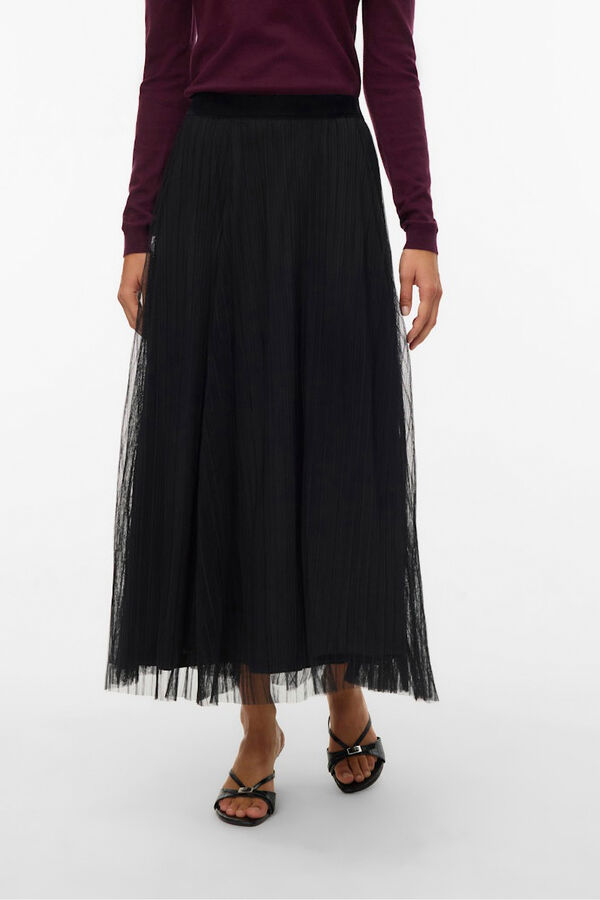 Vero Moda Falda midi de tul Negro