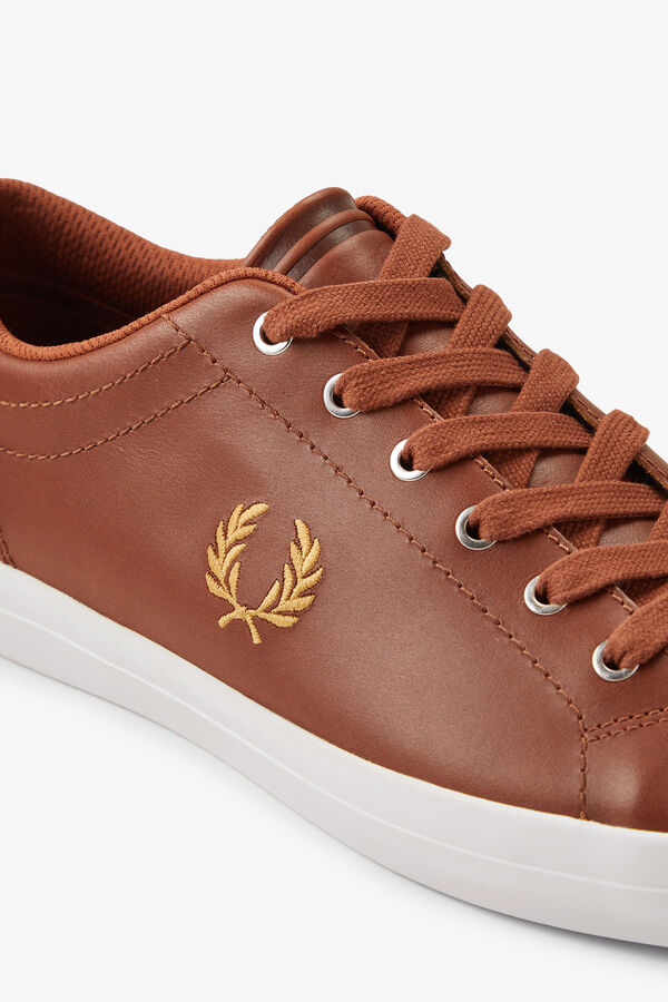 Fred Perry Zapatilla baseline leather Marr&oacute;n