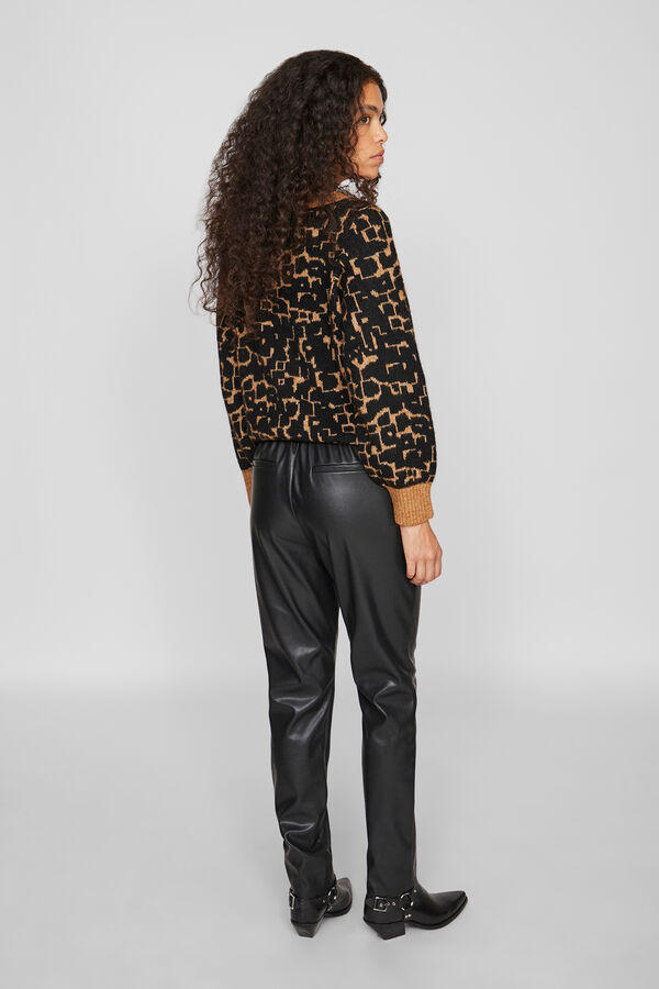 Vila Pantal&oacute;n largo polipiel Negro