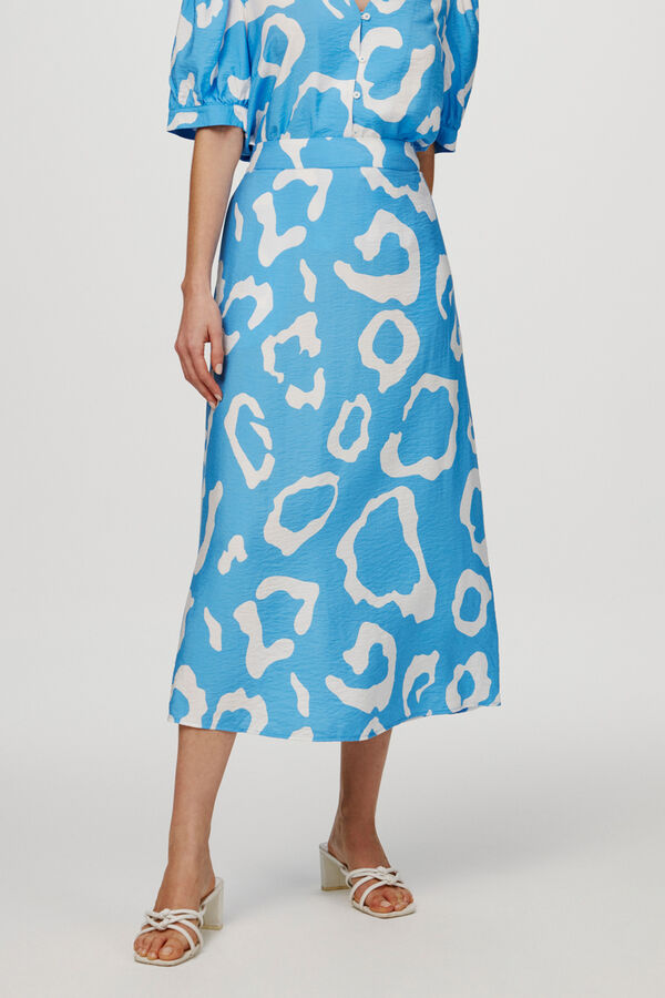 Object Falda midi Ecovero Azul