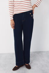 Cortefiel Jeans Palazzo botones Azul