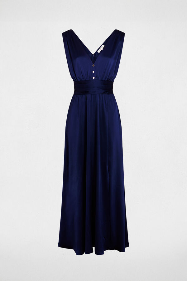 Morgan Vestido largo fluido Azul marino