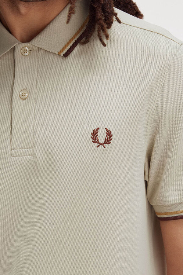 Fred Perry Polo con dos tonos Fred Perry Beige