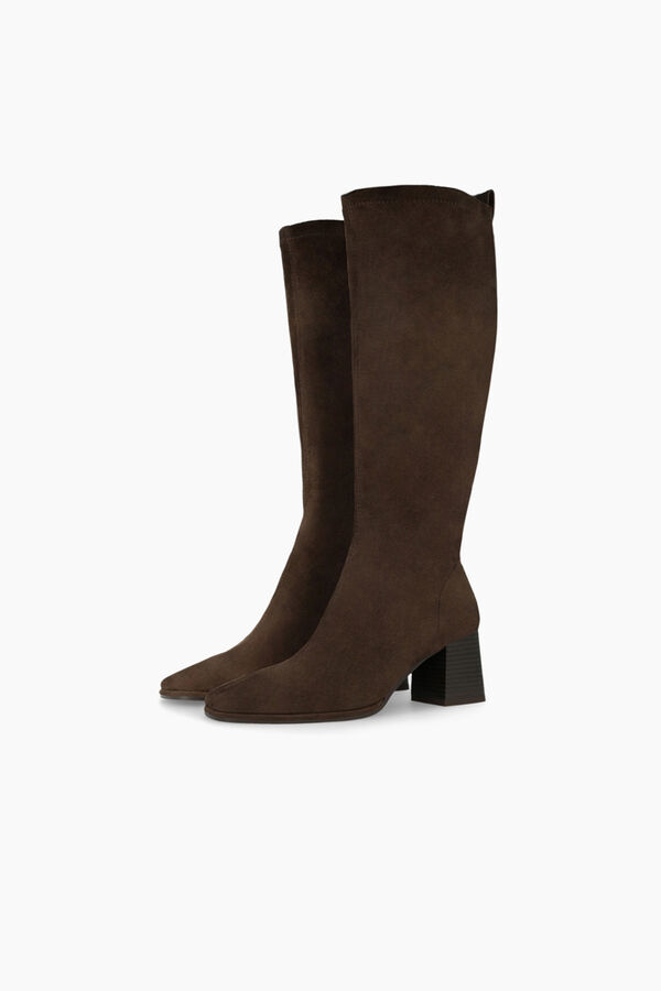Lodi Botas de camur&ccedil;a com salto Castanho